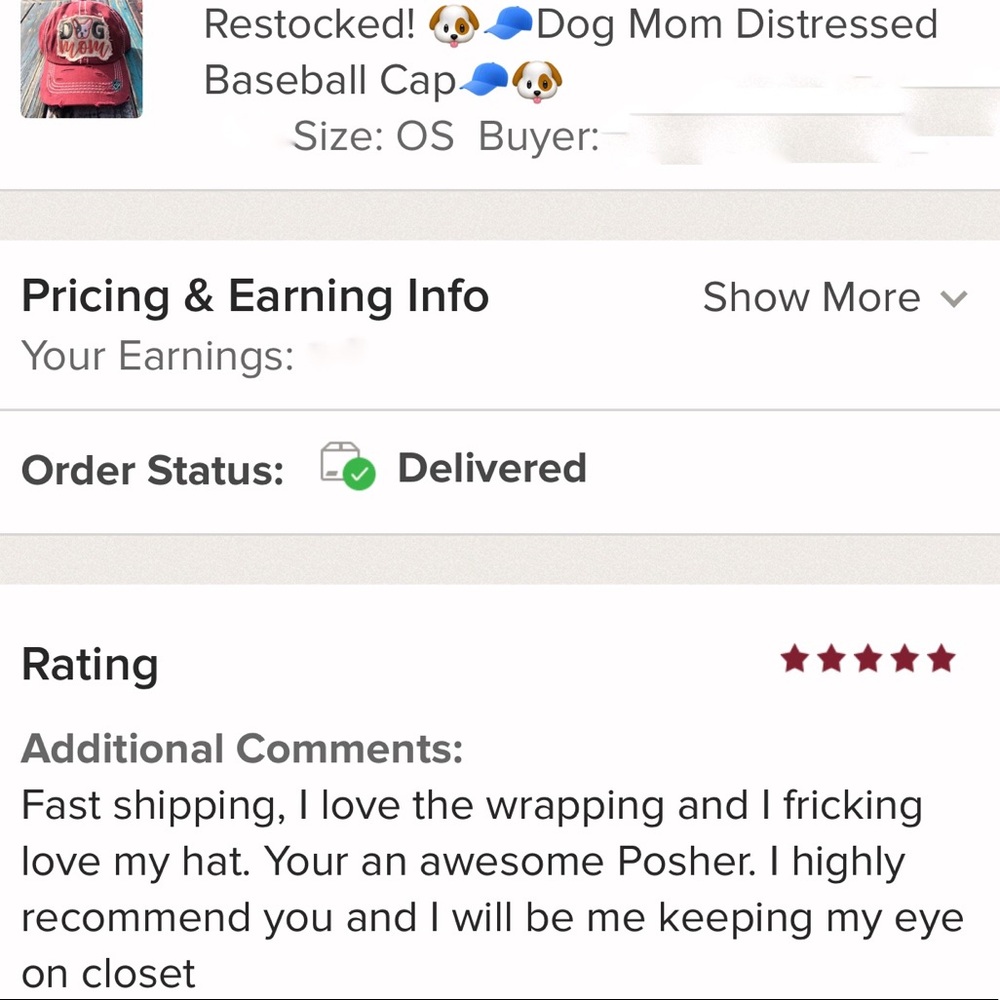 Only 1 Left in Stock! “Dog Mom” Distressed Cap - Picture 4 of 8